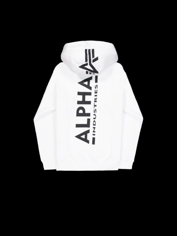 ALPHA INDUSTRIESSudadera"Back Print Hoodie"color blanco