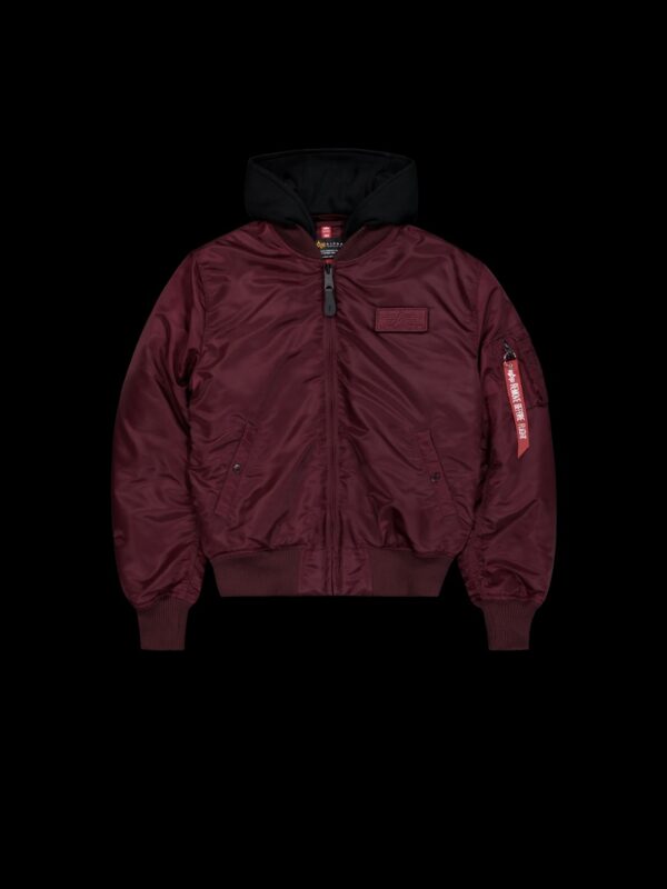ALPHA INDUSTRIESChaqueta"MA-1 Zip Hood Backprint"color burdeos