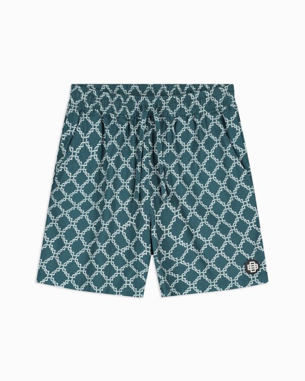 BLACK BANANAS Bermudas"MONOGRAM SHORTS"color verde