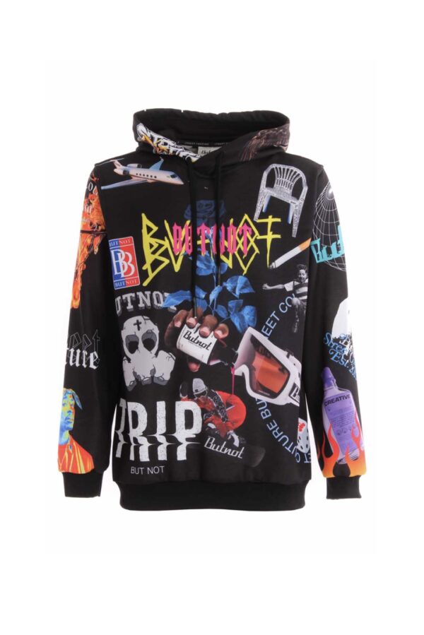 BUT NOT Sudadera " Stampa Multigrafica " color unico