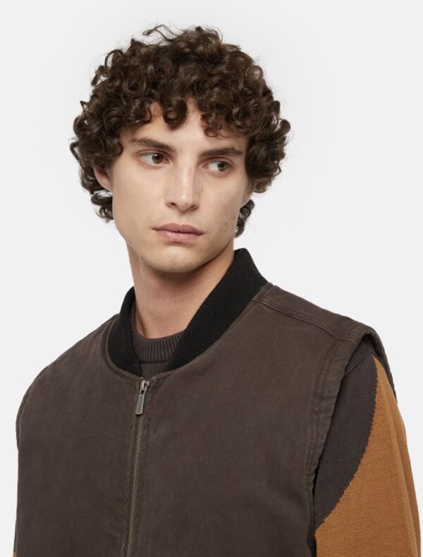 DIKIES Chaleco " DICKIES DUCK CANVAS VEST DARK BROWN "
