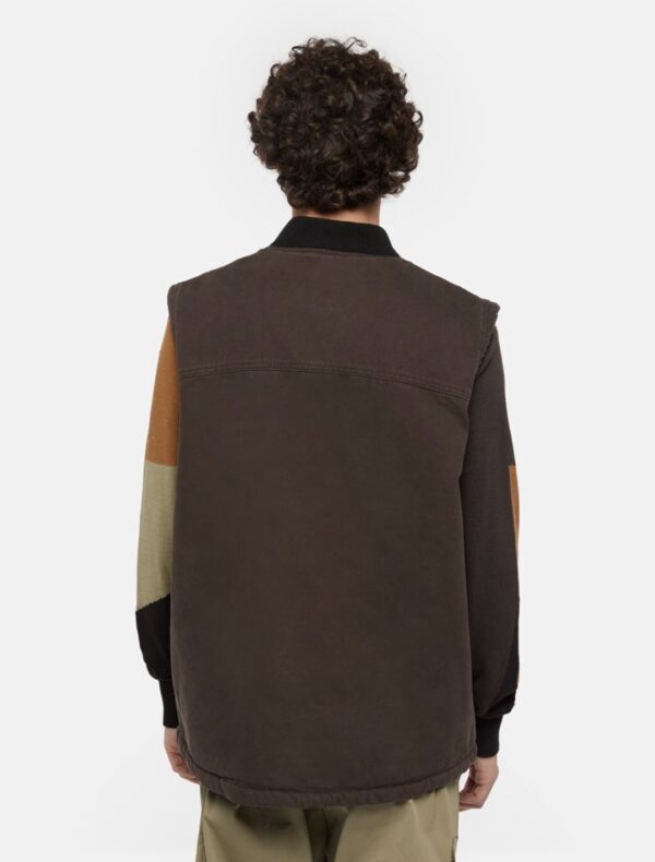 DIKIES Chaleco " DICKIES DUCK CANVAS VEST DARK BROWN "