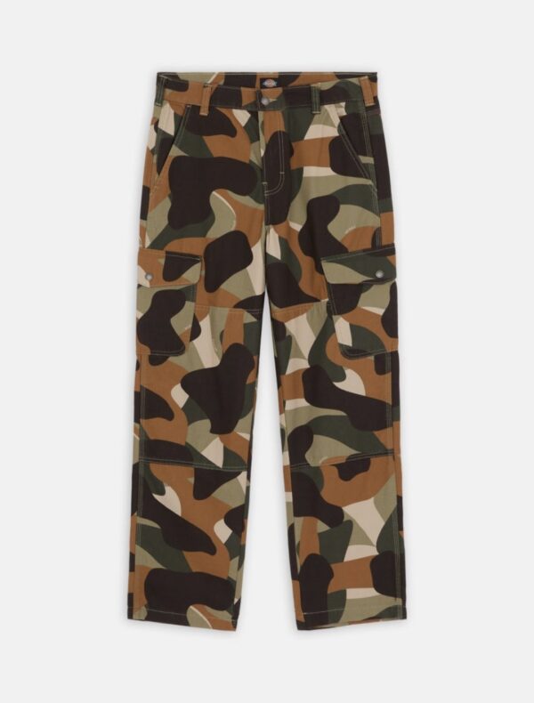 DIKIES Pantalon " DUCK CANVAS CAMO CARGO IMPERIAL GREEN "