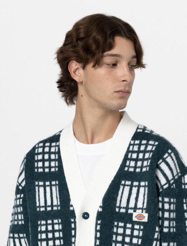 DIKIES Chaqueta " GALVA CHECK CARDIGAN ECRU " color crudo