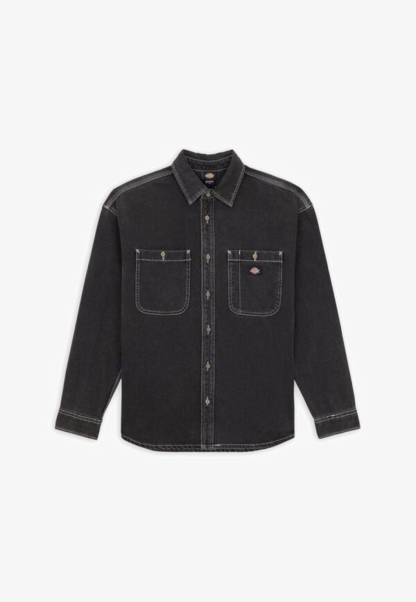 DIKIES Camisa " HOUSTON LS SHIRT BLACK WASH "