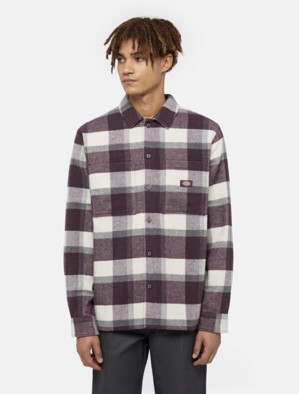 DIKIES Camisa " PLAID COALING LS SHIRT PLUM PERFECT "