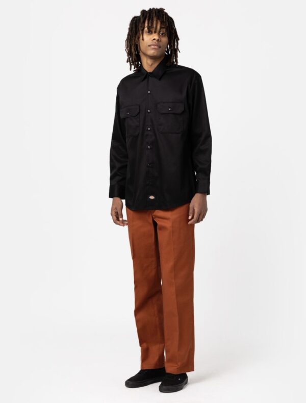 DIKIES Sobrecamisa " WORK SHIRT LS REC BLACK " color negro