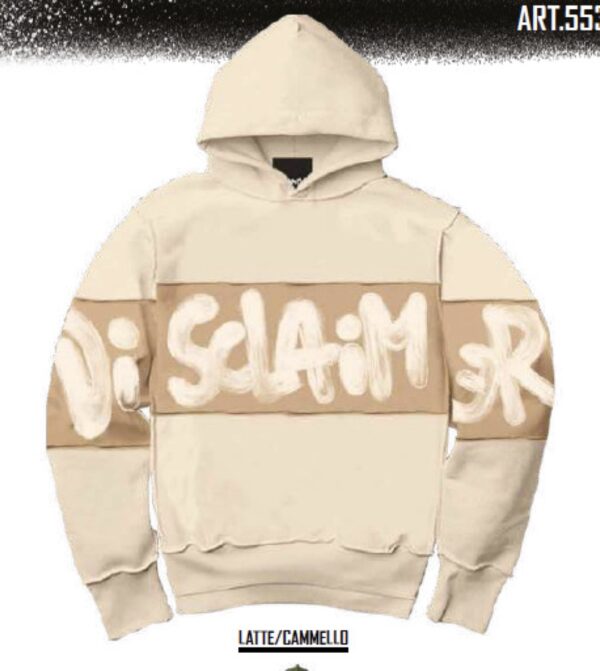 DISCLAIMERSudadera capucha logo color crudo