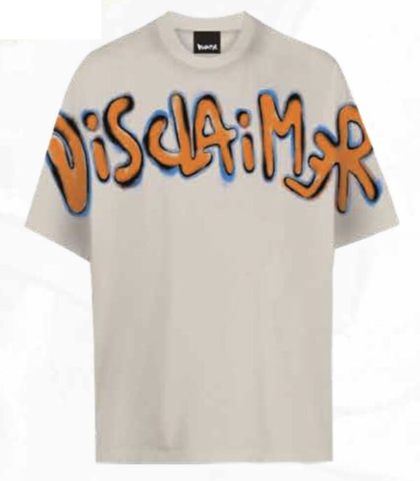 DISCLAIMERCamiseta Front Logo color beige