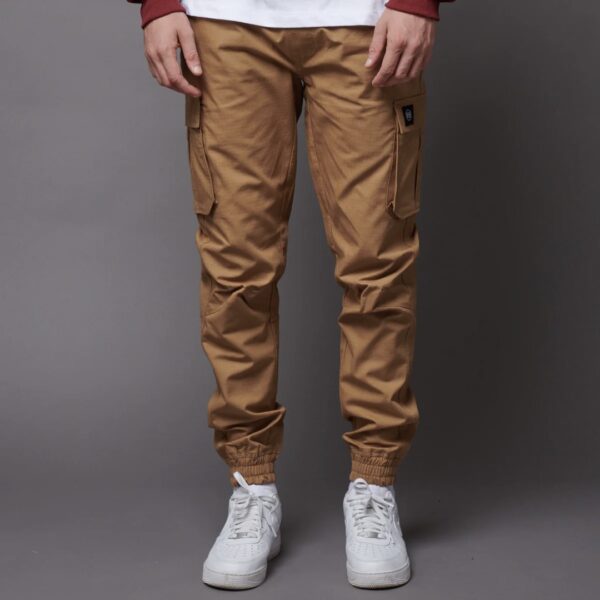 DOLLY NOIR Pantalon " COTTON RIPSTOP EASY CARGO PANTS " color beige