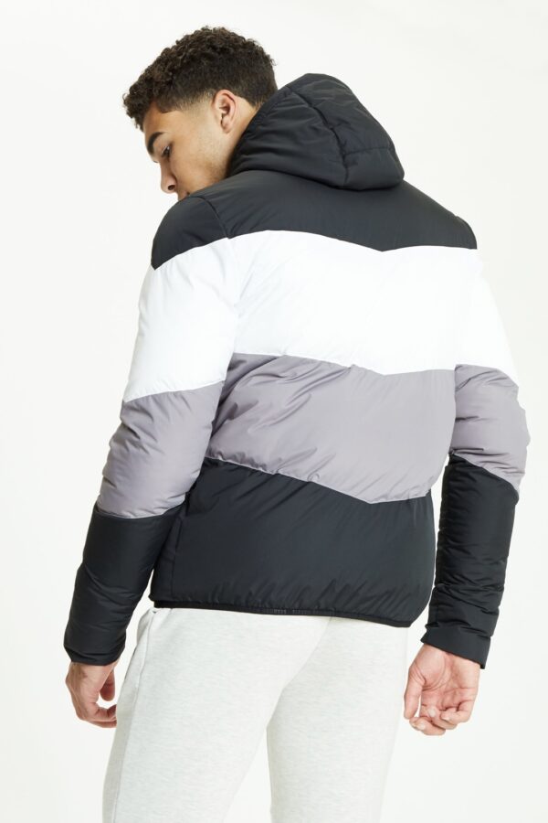 ELEVEN DEGREES Chaqueta " Panelled Block " color negro-blanco-gris