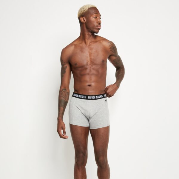 11 DEGREES Pack 3 Boxer color negro-gris-blanco