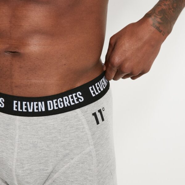 11 DEGREES Pack 3 Boxer color negro-gris-blanco