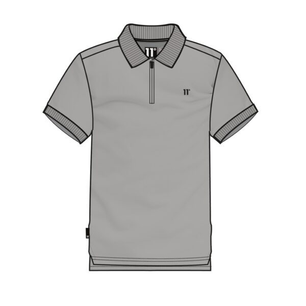 11 DEGREES Polo " Zip Pique " color gris