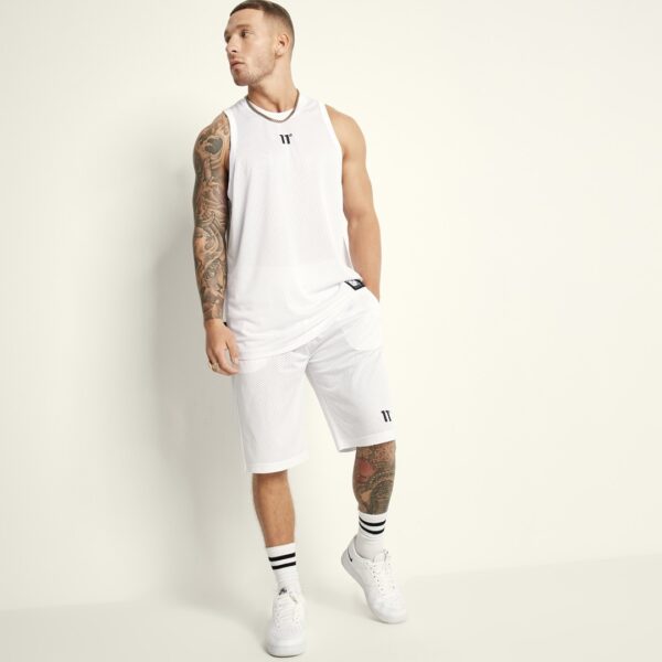 11 DEGREES Bermuda " Basketball Shorts " color blanco