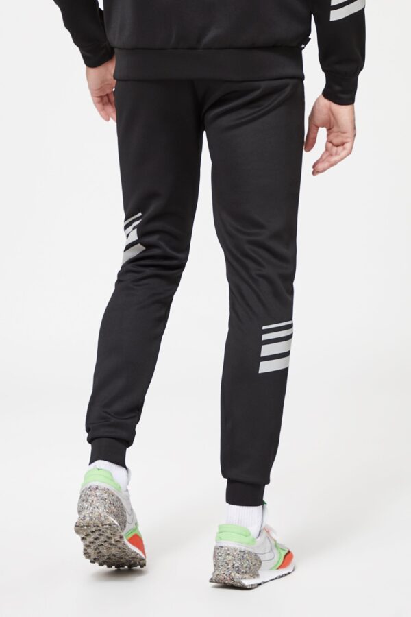 11 DEGREES Pantalon " Stripe Print Trackpants " color negro