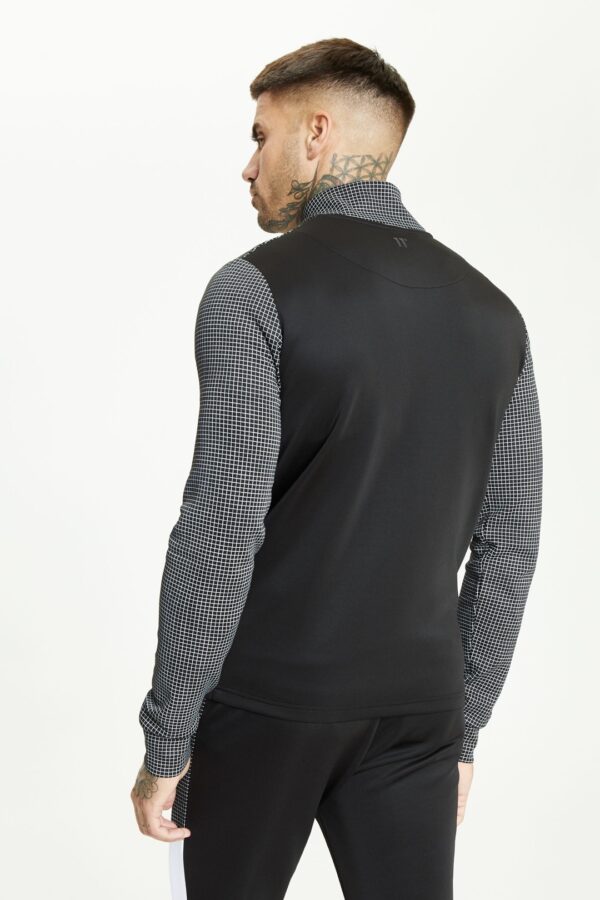 11º Chaqueta " Cut And Sew Poly " color negro-blanco-gris