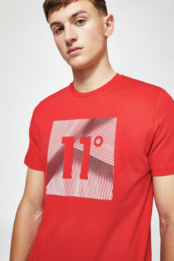 11 DEGREES Camiseta " 3D Linear Gradient " color rojo