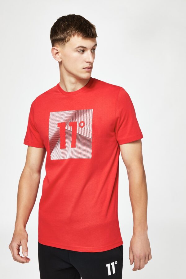 11 DEGREES Camiseta " 3D Linear Gradient " color rojo
