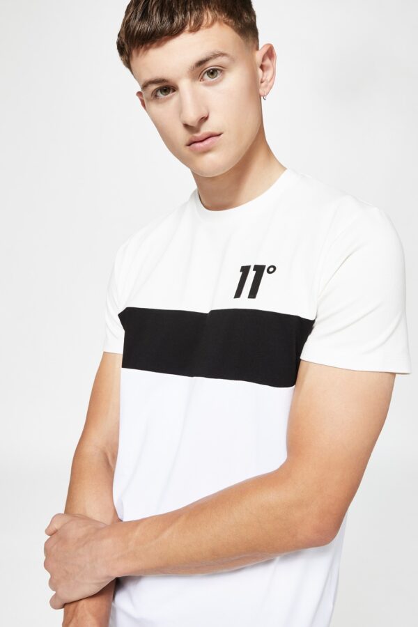 11 DEGREES Camiseta " Triple Pannel Muscle Fit " color blanco