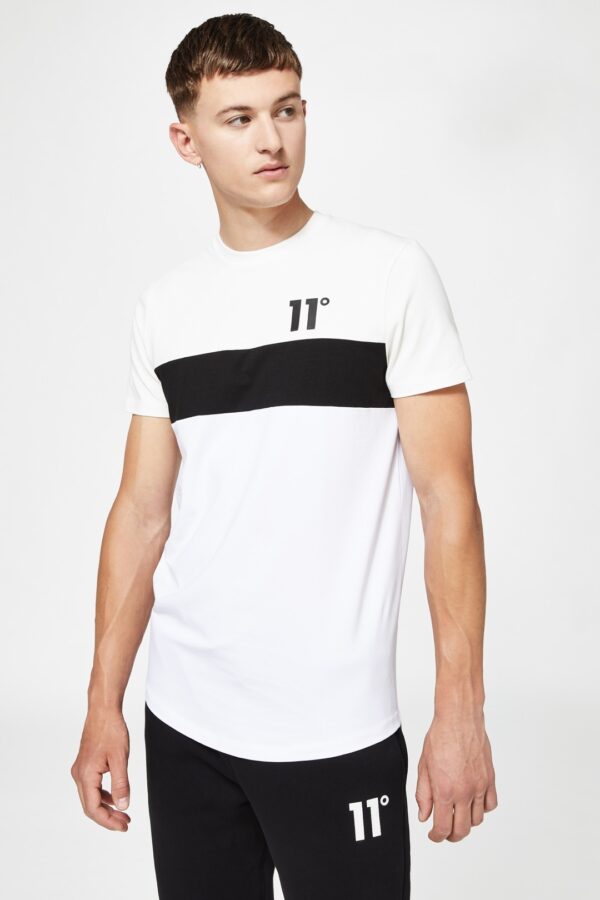 11 DEGREES Camiseta " Triple Pannel Muscle Fit " color blanco