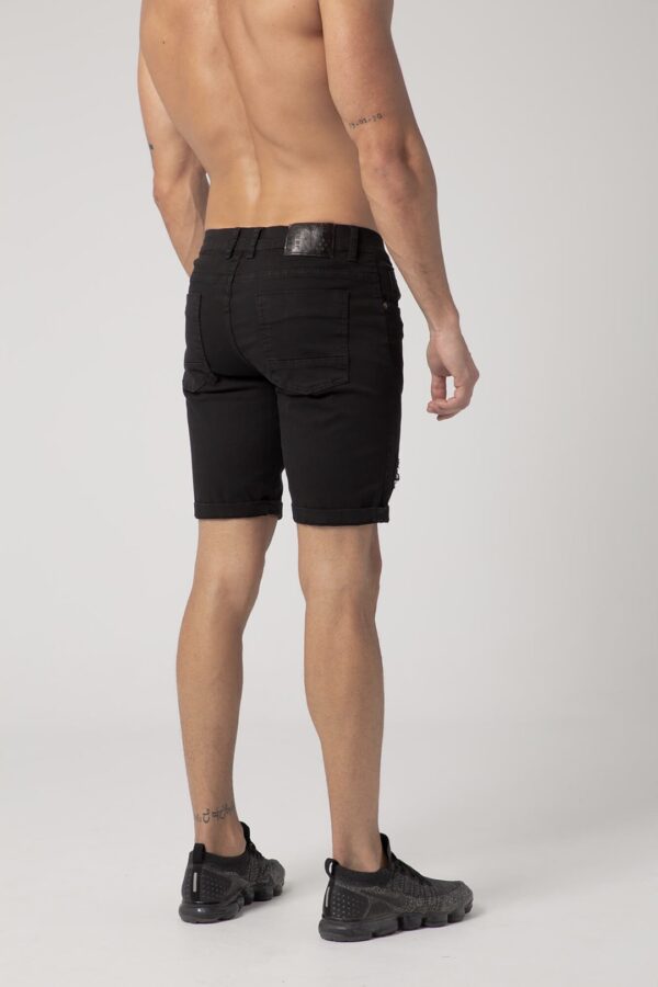 Bermudas ELIU con rotos color denim negro