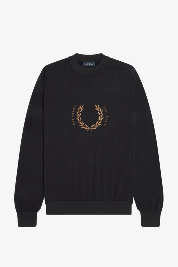 FRED PERRY Jersey " Circle Branding " color negro