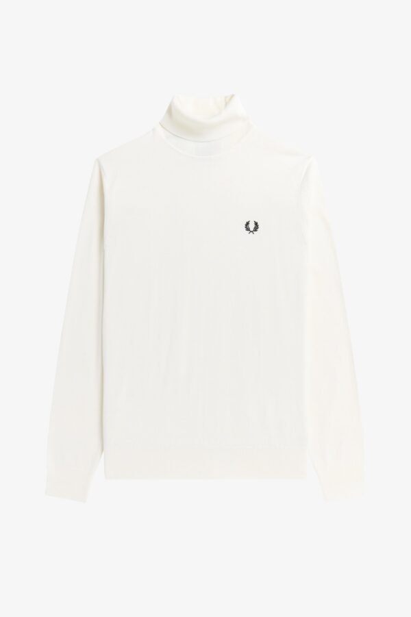 FRED PERRY Jersey " Roll Neck " color crudo