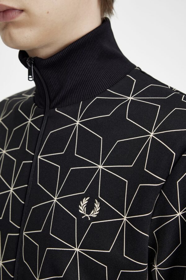 FRED PERRY Chaqueta " GEOMETRIC PRINT TRACK JACKET " color negro