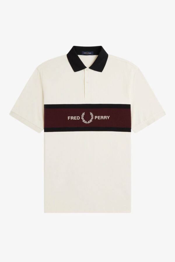 FRED PERRYPolo"Con panel bordado"color crudo