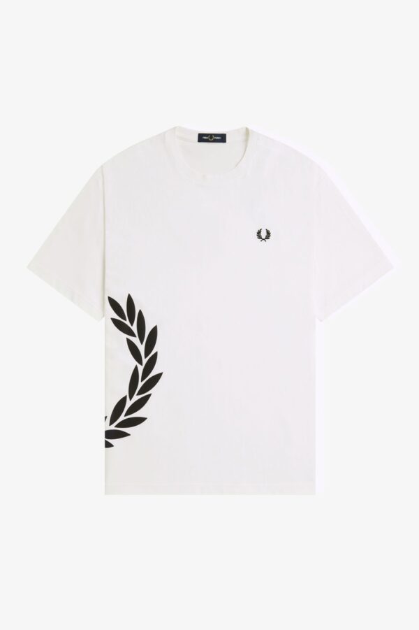FRED PERRYCamiseta"Con logotipo laurel"color blanco