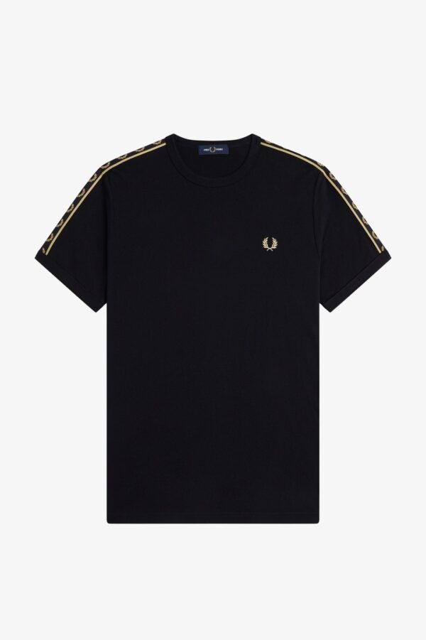 FRED PERRYCamiseta"CONTRAST TAPE RINGER T-SHIRT"color negro