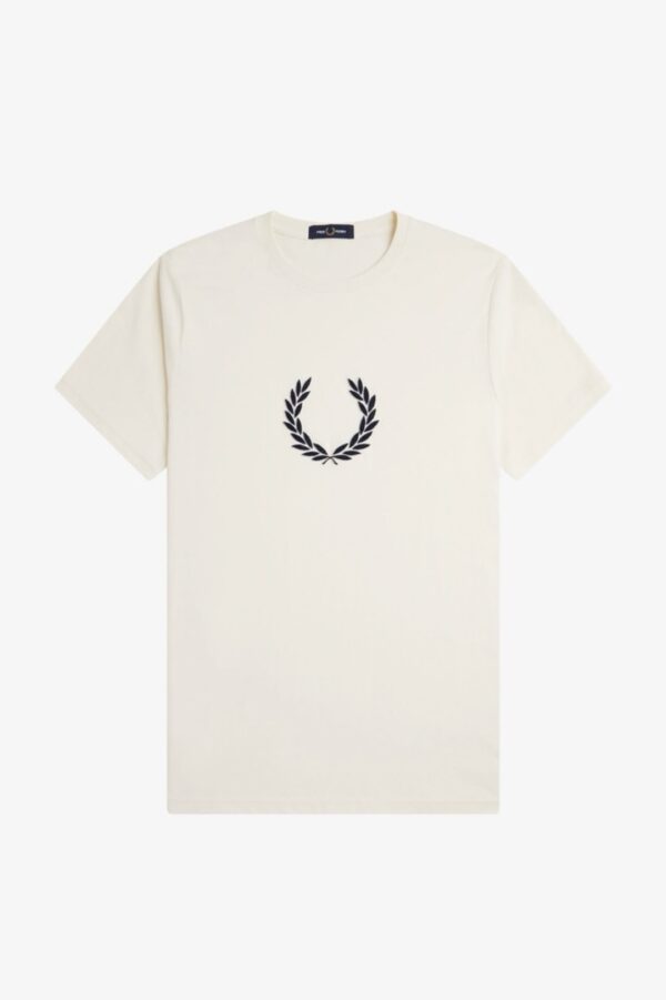 FRED PERRY Camiseta "TEXTURED LAUREL WREATH T-SHIRT"color crudo