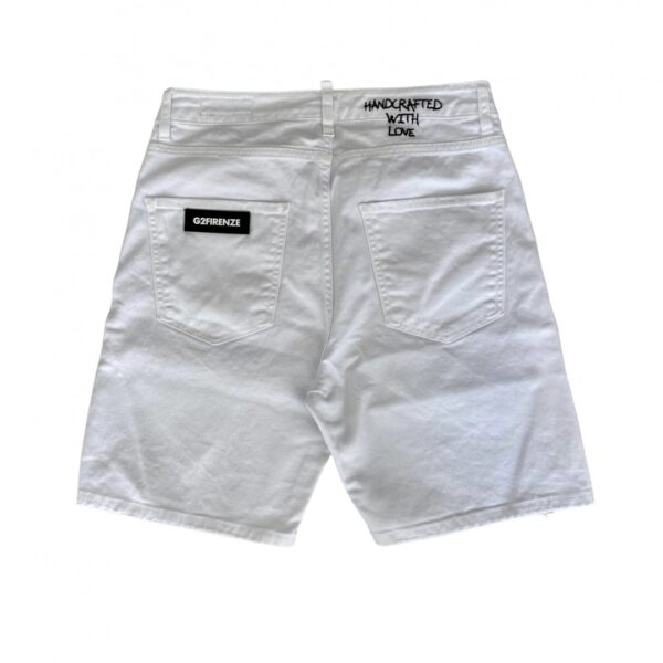 G2FIRENZE Bermuda " Bull White Denim " color blanco