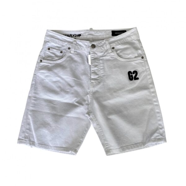 G2FIRENZE Bermuda " Bull White Denim " color blanco
