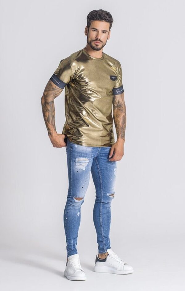 GIANNI KAVANGH Camiseta brillante " Upscale " color dorado