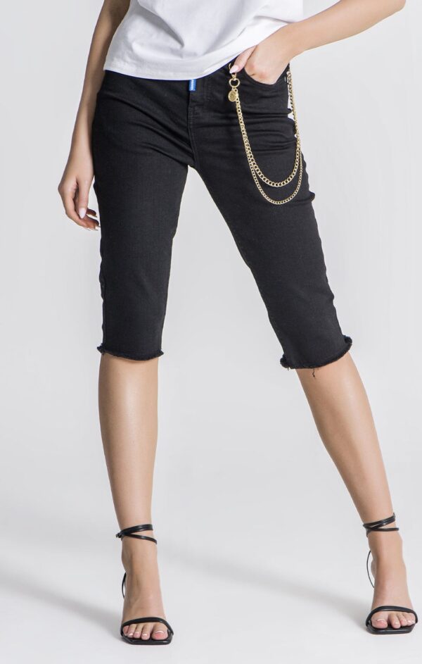 GIANNI KAVANAGH Bermuda " Gianni Denim " color negro