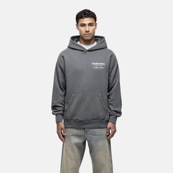 GOOD FOR NOTHING Sudadera " CULT BUTTERFLY GREY WASHED HOODIE " gris