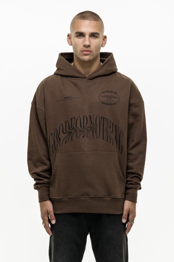 GOOD FOR NOTHING Sudadera " Sustainable Travis " color marron