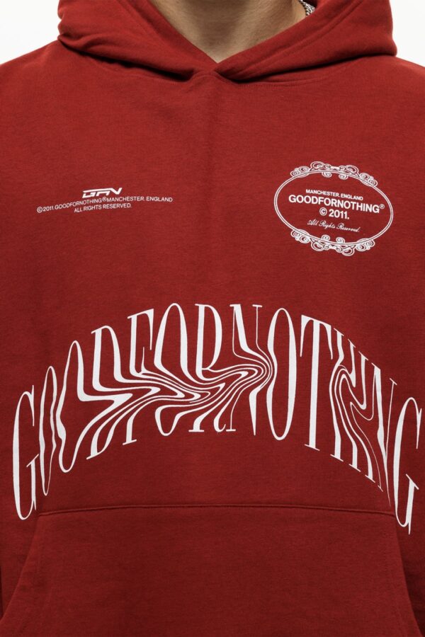 GOOD FOR NOTHING Sudadera " Sustainable Travis " color burdeos