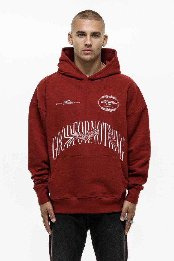 GOOD FOR NOTHING Sudadera " Sustainable Travis " color burdeos