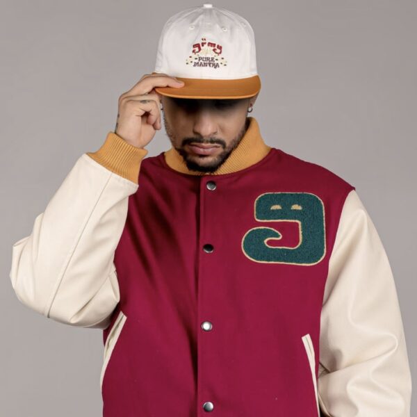 GRIMEY Chaqueta beisbolera " Lust Mantra " color burdeos