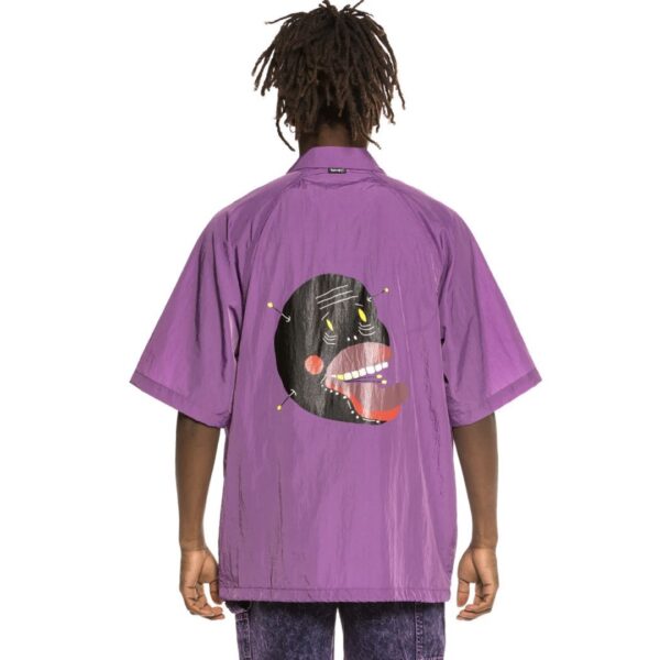 Chaqueta Unisex GRIMEY manga corta " Liveution " color morado