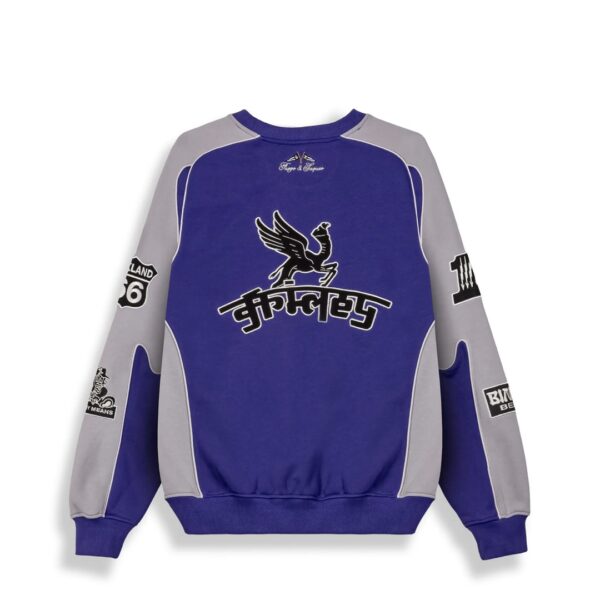 GRIMEYSudadera"RACE WAR VINTAGE CREWNECK"color azul