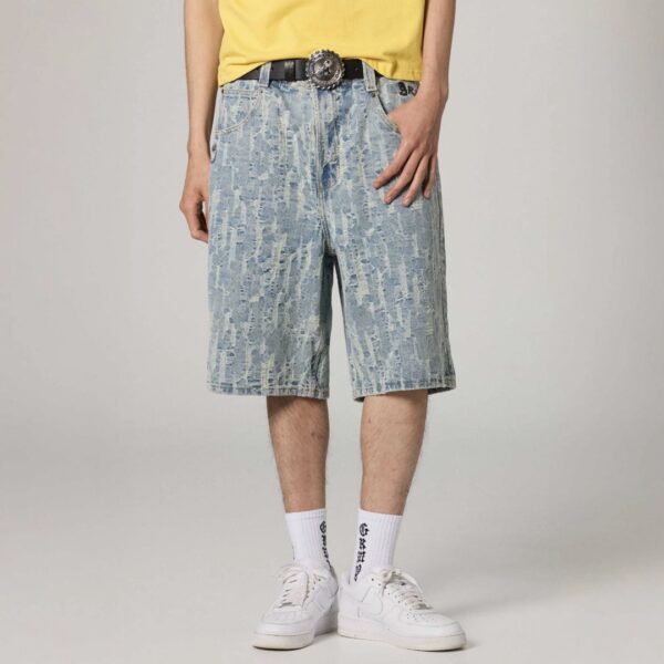 GRIMEYBermudas"DROPPIN SCIENCE JACQUARD BAGGY DENIM SHORTS"denim azul