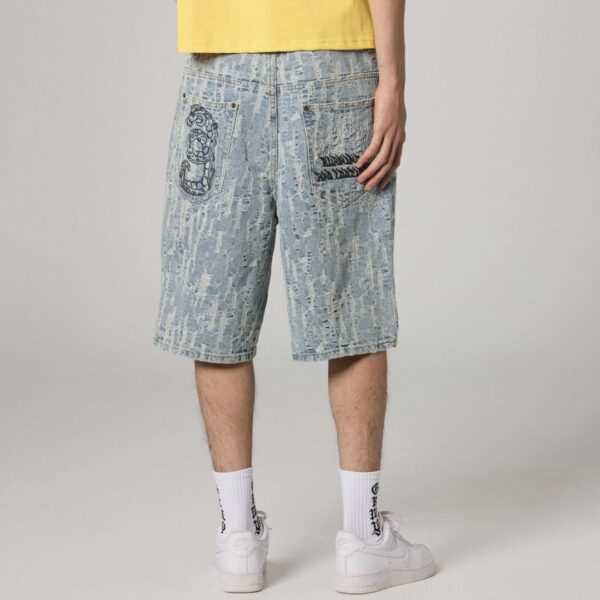 GRIMEYBermudas"DROPPIN SCIENCE JACQUARD BAGGY DENIM SHORTS"denim azul