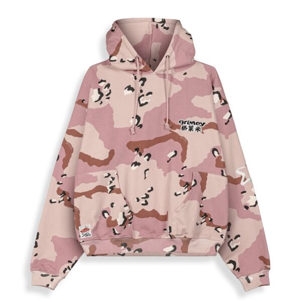 GRIMEYSudadera"CONCREAT JUNGLE ALL OVER PRINT BOXY HOODIE"color rosa