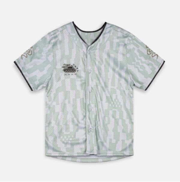 GRIMEY Camiseta " LUCKY DRAGON MESH BASEBALL JERSEY " color blanco