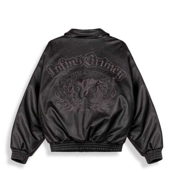GRIMEYChaqueta"CHIEF WATCHER PU LEATHER BOMBER JACKET"color negro