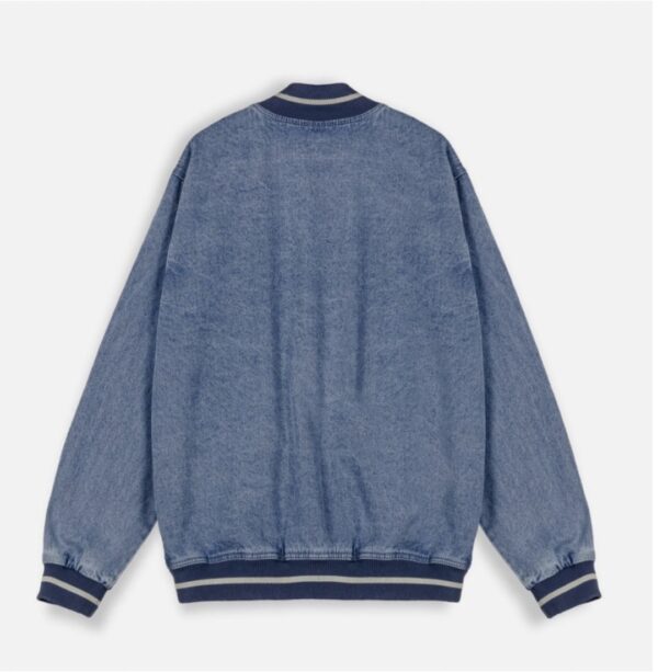 GRIMEY Chaqueta " CAUSING PANIC DENIM BASEBALL JACKET " color azul